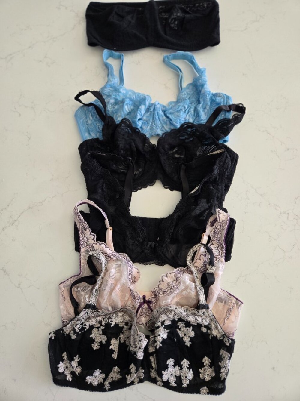 6 Piece Bra Bundle 34 DD underwire